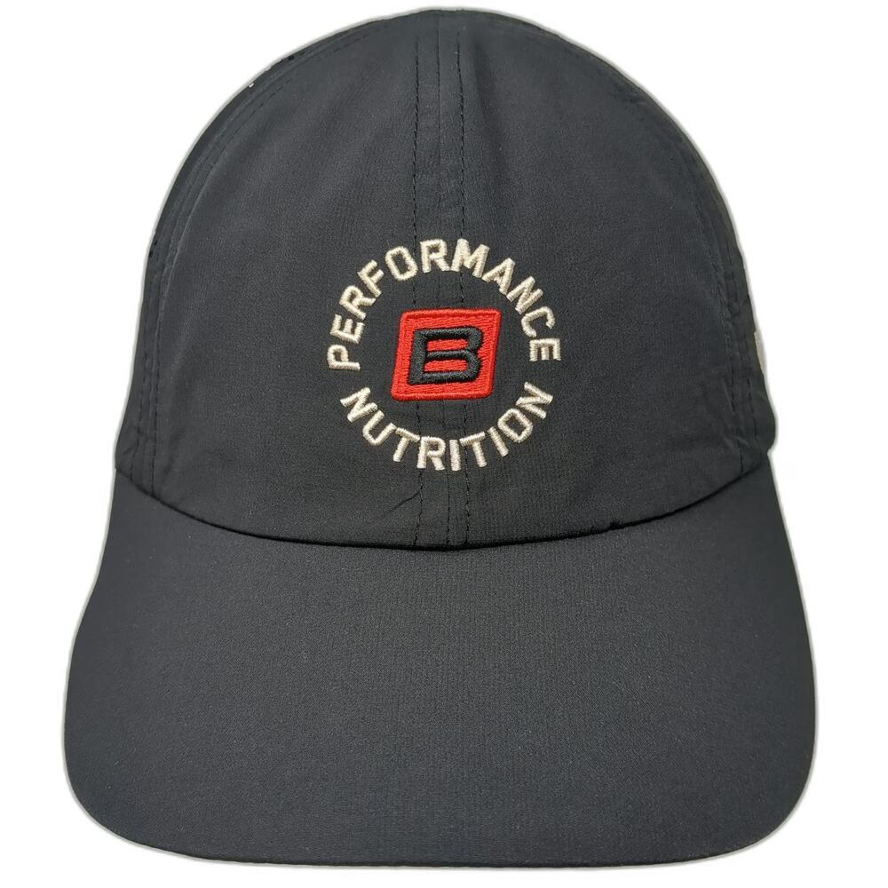 Boco Gear Baseball Cap Black OSFM Performance Nutrition Laser Cut Running Hat